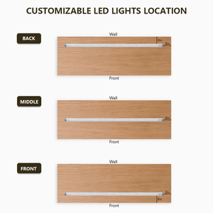 Gỗ thật treo tường nổi kệ với ánh sáng 40cm cho mèo cửa sổ cá rô có thể điều chỉnh khoảng cách CE SAA ROHS chứng nhận - Product Image 6