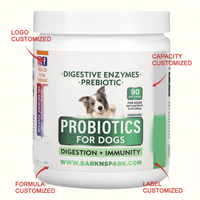 En stock : Probiotique premium pour chiens avec enzymes digestives pour la santé intestinale, soulage les gaz et la diarrhée, et soutient l'immunité