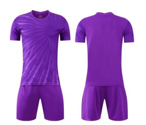 Высококачественный изготовленный на заказ фиолетовый футбольный трикотаж для детей новый дизайн с сублимационной техникой для клубного футбольного тренировочного комплекта - Product Image 3