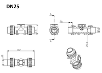 ZJPVC-DN25 Agriculture Turbine capteur de débit Durable PVC matériel 20-280L/min palette roue débitmètre numérique compteur 32mm