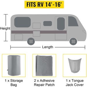 Funda Impermeable para Remolque de <span class=keywords><strong>Viaje</strong></span>, Ligera, Resistente a Desgarros y <span class=keywords><strong>al</strong></span> Viento, para Autocaravana - Product Image 3