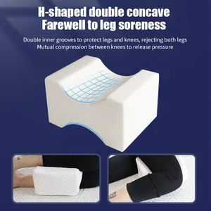 Gran oferta, almohada de pierna de rodilla de espuma viscoelástica de capa de aire con cubierta extraíble para dormir de lado