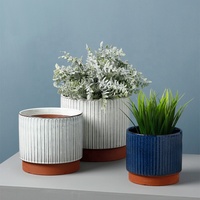 Vente d'usine Pot de fleur rond en céramique Pots de plantes en terre cuite Pots de succulentes en argile pour la décoration de la maison Plantes d'intérieur et d'extérieur