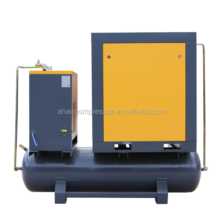 ASME 300L tanque y secadora integrada tornillo compresor de aire para la venta