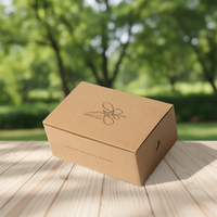 Cajas de Envío Rectangulares Marrones Personalizadas, Impresión UV Láser, Forro de Esponja, Embalaje Logístico Resistente y Portátil, Lujo Moderno