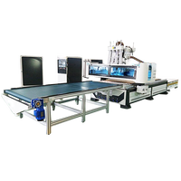 Routeur CNC ATC 4 têtes déchargement automatique pour la fabrication d'armoires de meubles avec moteur NC Studio Mach3 Siemens Syntec