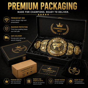 Cinturón de Campeonato de Muay Thai y MMA Personalizado, Cinturón Deportivo Chapado en Oro de Aleación de Zinc para Ganadores de Noches de Combate, Artesanía en Metal - Product Image 3