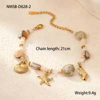Collier pendentif bohème européen et américain pour femme, en acier inoxydable, idéal pour les vacances à la plage, bijou de cou tendance pour l'été