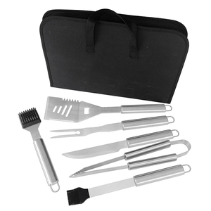 Venta al por mayor portátil 34PCS BBQ Grill Tools Set Acero inoxidable Complete Grilling Accessories <span class=keywords><strong>con</strong></span> bolsa de almacenamiento para barbacoa Camping - Product Image 4