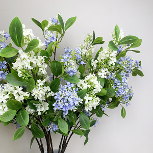 Fleur artificielle, mille lilas, longue branche, tournesol, en plastique et soie, semi-fait main, ornements décoratifs pour la maison et le salon - Product Image 1