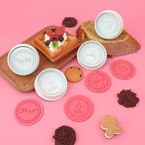 새로운 발렌타인 데이 시리즈 쿠키 몰드 케이크 퐁당 도구 플라스틱 쿠키 커터