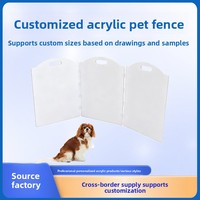 Clôture transparente en acrylique pour animaux de compagnie, barrière pliable pour chats et chiens, enclos autoportant, aucun assemblage requis