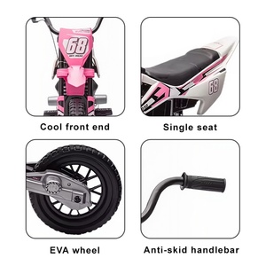 รถมอเตอร์ไซค์ไฟฟ้าเด็กแบบขี่ได้ รุ่นใหม่ ใช้แบตเตอรี่ 12V ควบคุมด้วยรีโมท สำหรับขับขี่ออฟโรด ทำจากพลาสติก - Product Image 3