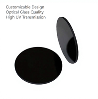 Filtres optiques UV à bande passante XCD en verre ZWB1 ZWB2 ZWB3, lentilles revêtues à haute transmission 90 % pour instruments de détection UV