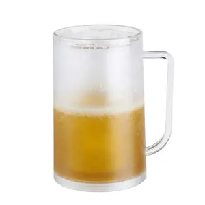 Factory sale Present Promotion Drink Factory Price Eco-Friendly Plastic Double Wall Frosty Freezer Mug