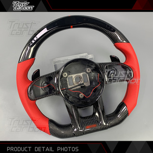 Volante LED de Fibra de Carbono Personalizado para <span class=keywords><strong>Mercedes</strong></span>-Benz 2018-2021, W167 R231 <span class=keywords><strong>AMG</strong></span> GT Clase C, Clase G, GLA <span class=keywords><strong>35</strong></span> 43, GLE 53, CLS 63 - Product Image 3