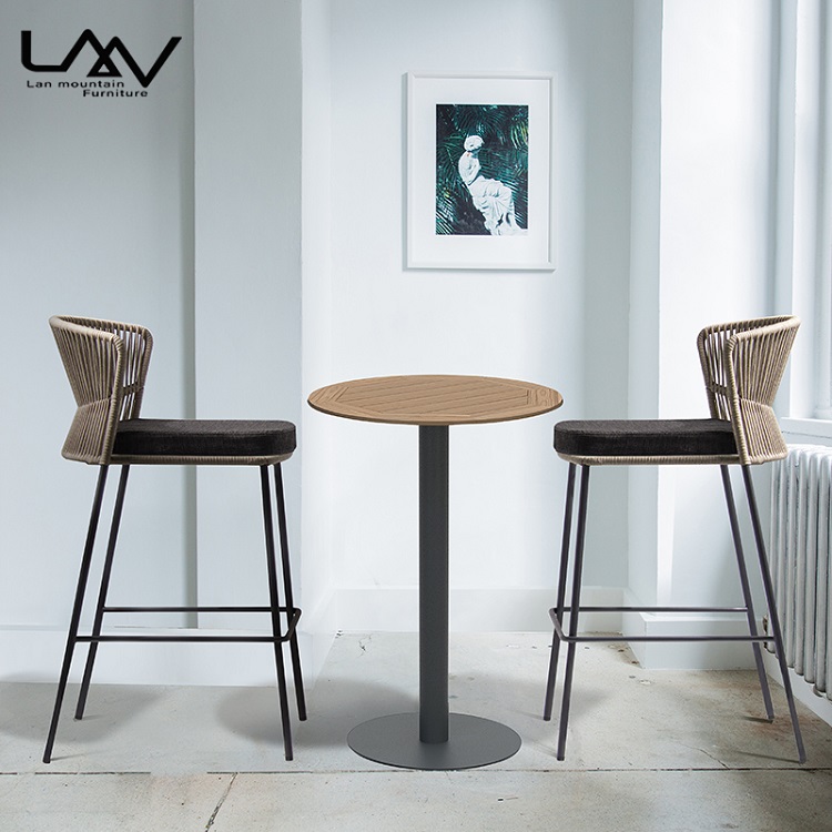 モダンガーデンアルミフレームバーチェア屋外織りロープパティオ