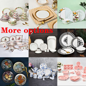 OEM Supply Modern Fine Porcelain Royal Country Ceramic <b>Dinnerware</b> Sets <b>Dinnerware</b> Elegant Wedding Dinner Plates Set Round - Product Image 4