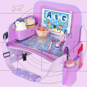 Échantillon gratuit Vente chaude Plateau de voyage pliable pour enfants Jouet de collation Plateau de table pour tout-petits Plateau de siège auto pour enfants Activités de voyage en voiture - Product Image 4