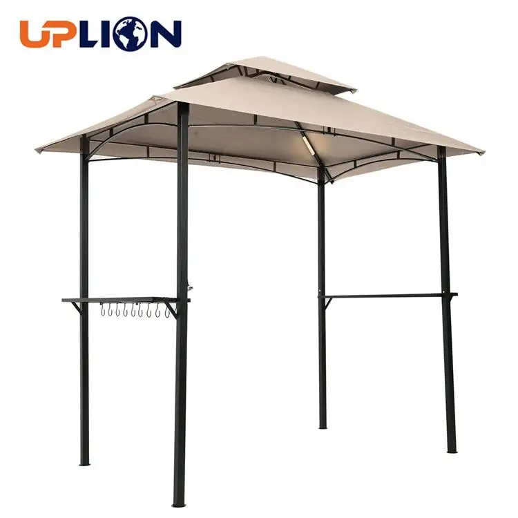 Auvent à Double enjolivers, tente d'extérieur pour Barbecue BBQ, grille d'ombrage pour jardin, gazébo