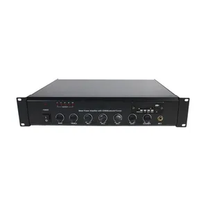Amplificador Profesional 100V 70V and 4-16 Ohms 260W Highly Flexible Mixer Power Blue-tooth Amplifier with USB and Tuner