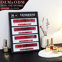 Collection de vernis gel œil de chat rubis Vendeeni Noël 36 couleurs, sans TPO ni HEMA, vernis gel magnétique œil de chat rouge personnalisé