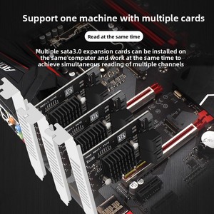 PC de escritorio PCIe a 5 puertos SATA3.0 Tarjeta de expansión <span class=keywords><strong>JMB585</strong></span>, compatible con ajuste en cascada - Product Image 3