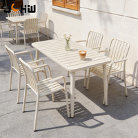 Chaises de jardin en aluminium antirouille pour restaurant commercial, café, terrasse, parc, cour, chaises de repas d'extérieur pour loisirs