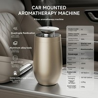 Diffuseur d'arômes automobile Funchi transfrontalier en métal à double liquide avec pulvérisateur d'huiles essentielles de Chine pour la décoration