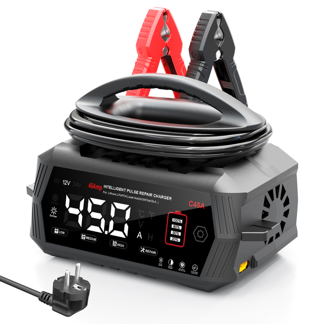 Original Factory High Power Fast Charger HTRC C45 12V/45A 24V/18A Car Battery Charger Pb Lifepo4 Lead-acid Batteries