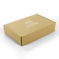 Emballage d'expédition pour vêtements et t-shirts en carton ondulé brun kraft recyclable, pliable, avec logo personnalisé en relief, vente en gros, offre spéciale