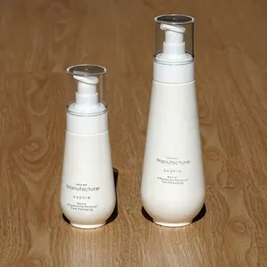 Garrafa de leite do corpo da loção de embalagens cosméticas de plástico bonita e generosa com bomba e spray
