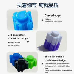 Blocs de construction éducatifs en plastique ABS, compatibles avec les micro-particules, sur le thème de la nature et des animaux mignons de dessins animés - Product Image 5