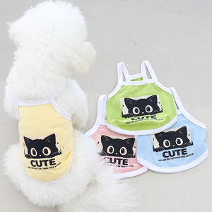 Chaleco con Tirantes para Mascotas, Diseño de Dibujos Animados, Transpirable, para Verano, con Estampado de Gatitos, Color Macaron, para Razas Pequeñas - Product Image 2
