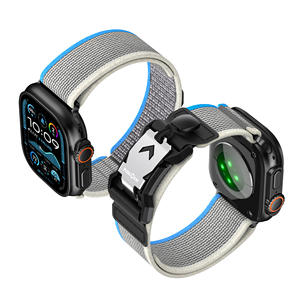 Correa Deportiva de Nailon para Apple Watch con Cierre Magnético Fidelo 42 44 45 46 49mm Negro Verde Azul Gris - Product Image 4