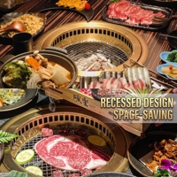 Grill coréen commercial au charbon de bois japonais avec plaque de ventilation intégrée