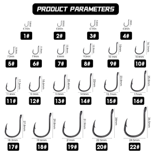 Freshwater Saltwater Carp &amp; Trout Fishing <strong>Hooks</strong> Bulk <strong>Set</strong> High Carbon Steel Anti-Corrosion Iseama With Ring Bait <strong>Hooks</strong> - Product Image 2