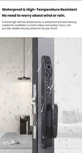 <span class=keywords><strong>Serrure</strong></span> de <span class=keywords><strong>porte</strong></span> intelligente en aluminium noir à pont thermique brisé, étanche, avec application TUYA TTlock, empreinte digitale et mot de passe, pour <span class=keywords><strong>porte</strong></span> <span class=keywords><strong>coulissante</strong></span> en verre - Product Image 6
