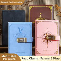 Agenda mensuel en cuir PU A5 imprimé personnalisé Agenda hebdomadaire Journal intime de verrouillage Index de couleur onglet Diviseur Journal pour cadeau