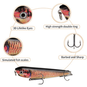 Esca <span class=keywords><strong>Artificiale</strong></span> Galleggiante 3D Stampata <span class=keywords><strong>in</strong></span> ABS da 9cm 9.5g <span class=keywords><strong>con</strong></span> Ami per <span class=keywords><strong>Pesca</strong></span> <span class=keywords><strong>in</strong></span> <span class=keywords><strong>Mare</strong></span> e da Riva - Product Image 3