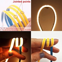 Yüksek kalite Amber beyaz Cri 90 5v 12v 24v 3mm Cob Led şerit Ultra dar esnek kısılabilir yuvarlak Led şerit ışık