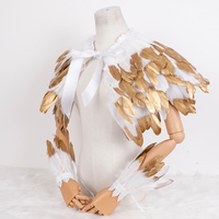 Châle en plumes tendance avec fermeture à nœud en ruban fait main pour mariage, festival, Halloween, déguisement, décoration