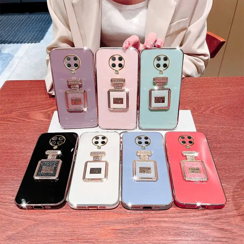For Samsung S22 S21 S10 A53 A12 A13 A52 A72 Mobile Phone Case Cover For XiaoMi Redmi note10/11 Pro shell Perfume Bottle Holder