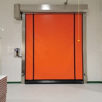 Puerta enrollable automática de PVC de alta velocidad, resistente a impactos, para talleres y salas limpias, con cremallera de reparación automática.