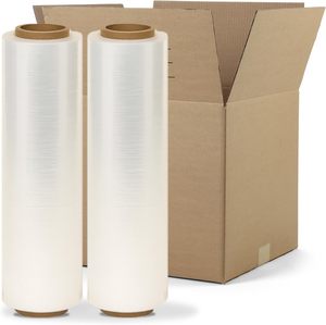 Stretched High Gloss Reinforced Grade Stretch <b>Wrap</b> <b>Clear</b> Blown Film Lightweight Pallet <b>Wrap</b> for Shipping & Moving - Product Image 1