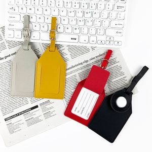 Etiquetas de Equipaje Personalizadas con Logotipo Vintage Marrón, Etiquetas de Cuero PU para Maletas y Bolsas de Viaje - Product Image 1