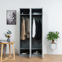 Armoire contemporaine à double porte en acier armoire pliable en métal pour étudiants pour atelier, hôtel ou appartement