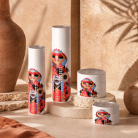 Bouteilles et pots en verre artistiques 30g 50g 50ml 120ml, ensemble d'emballage pour soins de la peau, pulvérisateur rond à pompe, sérigraphie, OEM ODM