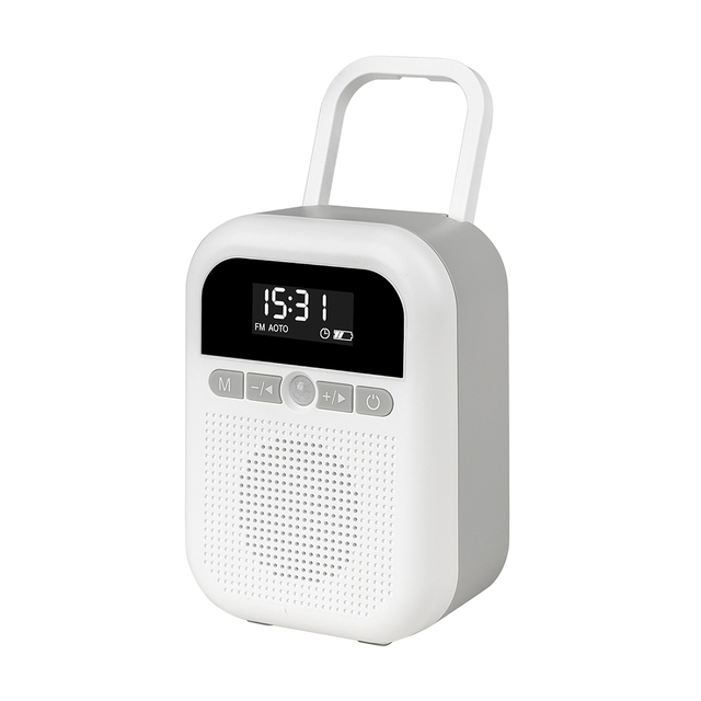KENUO Home Hotel Waterproof Shower Bathroom Digital Mini Home Portable FM Radio With Motion Sensor