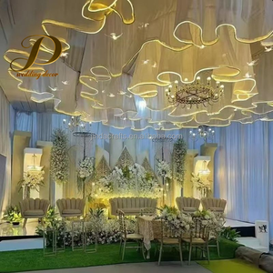 JINDA Promotion : Rideaux de plafond en tissu avec bandes LED pour mariages et hôtels - Product Image 6
